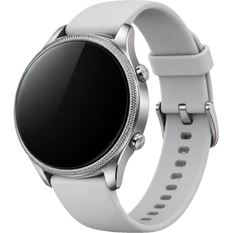 Round smartwatch with bezel product photograph